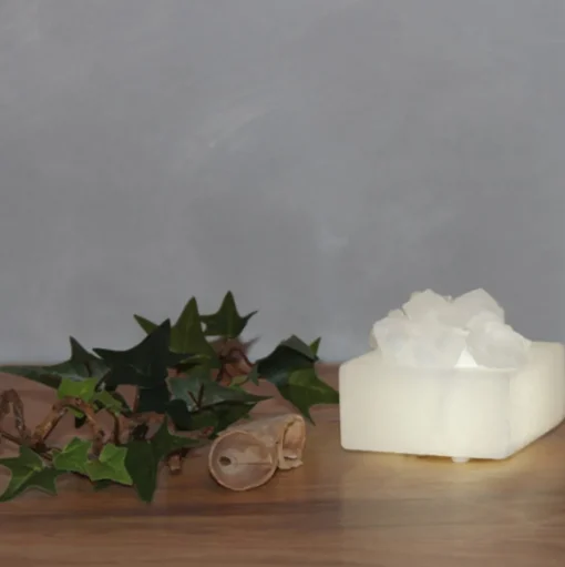 Kleine LED zoutkristallen schaal