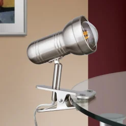 Klemlamp Samal, satijn