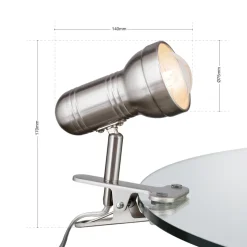 Klemlamp Samal, satijn