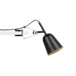 Klemlamp Studio, zwart/crème