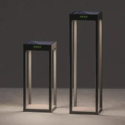 KLEWE LED lamp op zonne-energie RADIA MAXI, antraciet, 50 cm, aluminium, IP65