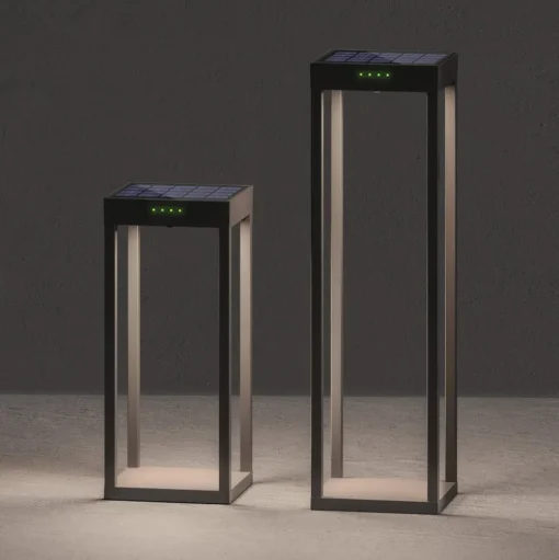KLEWE LED lamp op zonne-energie RADIA MAXI, antraciet, 50 cm, aluminium, IP65