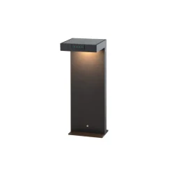 KLEWE LED lamp op zonne-energie ALA GROUND MINI, antraciet, 40 cm, IP65