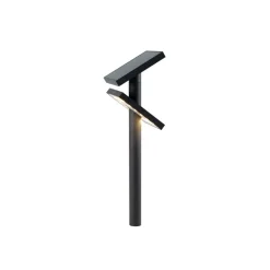 KLEWE LED lamp op zonne-energie HELIOSTEPPER, antraciet, grondspies, IP65