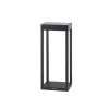 KLEWE LED lamp op zonne-energie RADIA MINI, antraciet, 35 cm, aluminium, IP65