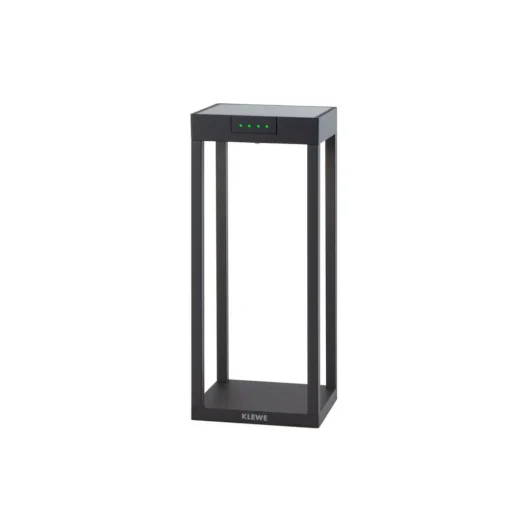 KLEWE LED lamp op zonne-energie RADIA MINI, antraciet, 35 cm, aluminium, IP65