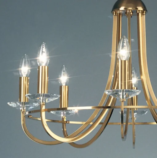 KOLARZ Imperial kroonluchter, messing, 8-lamps