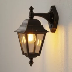 Koperkleurige buitenwandlamp Toulouse, hanglamp