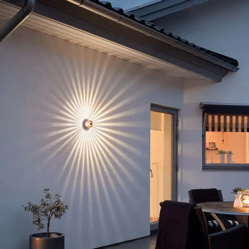 Koperkleurige LED-buitenwandlamp Monza