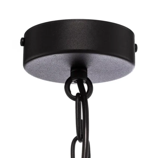 Kroonluchter Ampli, zwart/goud, 6-lamps