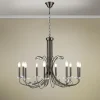 Kroonluchter Ariane, nikkel, Ø 92 cm, kristal, 10-lamps.