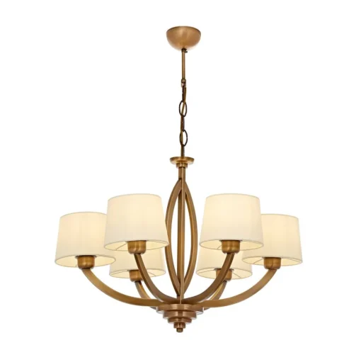 Kroonluchter AV-1876-6ES 6-lamps met kappen