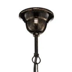 Kroonluchter Ayleen van staal, 5-lamps, zwart