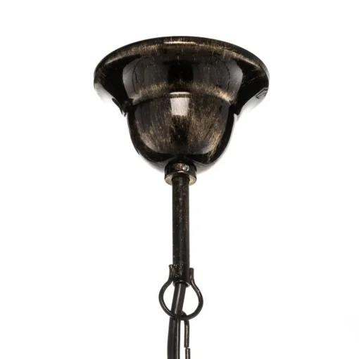 Kroonluchter Ayleen van staal, 5-lamps, zwart