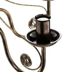 Kroonluchter Ayleen van staal, 5-lamps, zwart