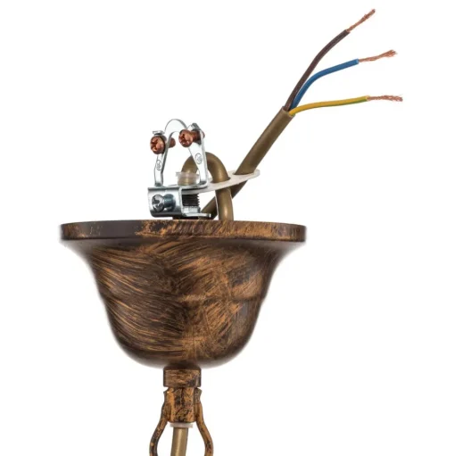 Kroonluchter Botte van metaal 8-lamps brons
