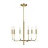 Kroonluchter Brianna, 6-lamps, brons gepolijst