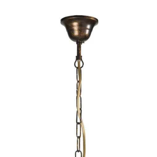 Kroonluchter Carolina, bronskleurig, 6-lamps, ijzer
