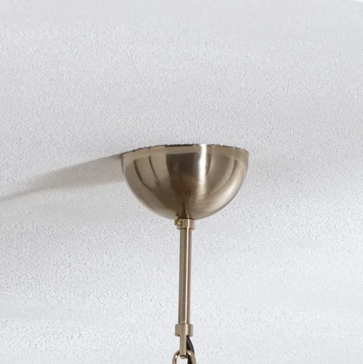 Kroonluchter Castro, antiek messing, 8-lamps