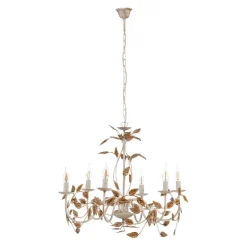 Kroonluchter Collana metaal 6-lamps ivoor