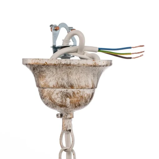 Kroonluchter Collana metaal 6-lamps ivoor