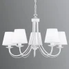 Kroonluchter Cortez, wit, 5-lamps