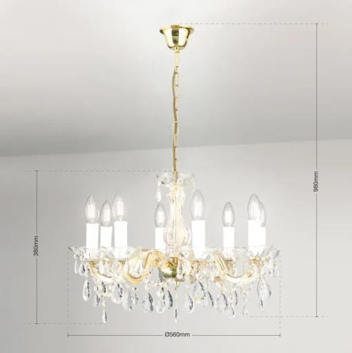 Kroonluchter Dolores 8-lamps