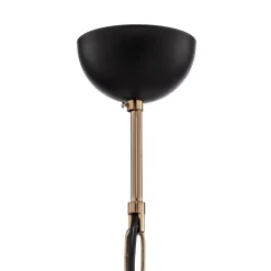 Kroonluchter Ferra, antiek messing, 5-lamps