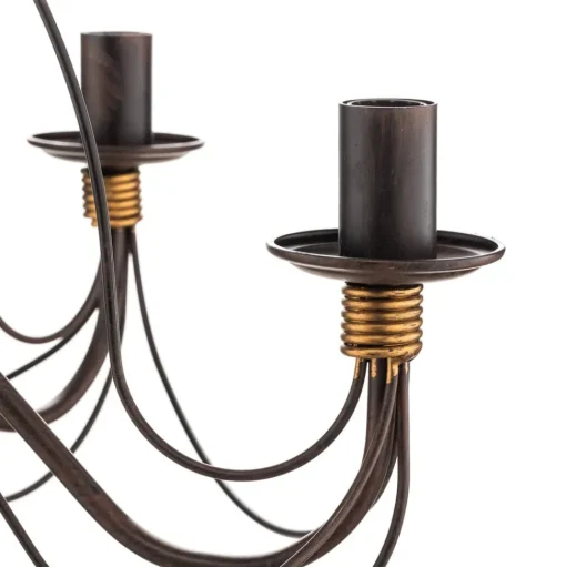 Kroonluchter Fiamma Marrone 5-lamps zonder kappen