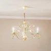 Kroonluchter Florina met bloemmotief, 3-lamps