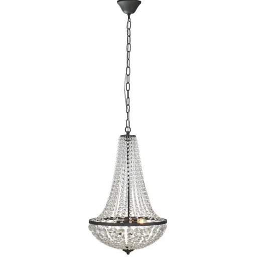 Kroonluchter Gränsö, zwart, IP20, Ø 40 cm