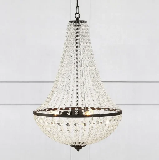 Kroonluchter Gränsö, zwart, IP20, Ø 50 cm