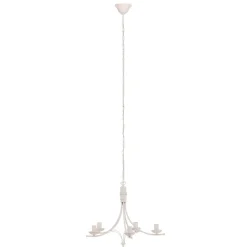 Kroonluchter Kandela, 5-lamps, wit