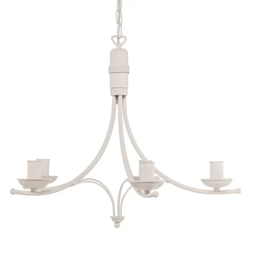 Kroonluchter Kandela, 5-lamps, wit
