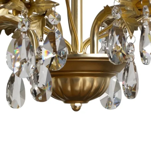 Kroonluchter Karen 8-lamps goud/zwart