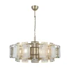 Kroonluchter Karmella, Ø 65 cm antiek messing 8-lamps