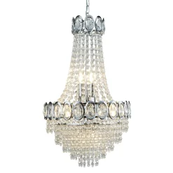 kroonluchter Limoges met glasparel-behanging