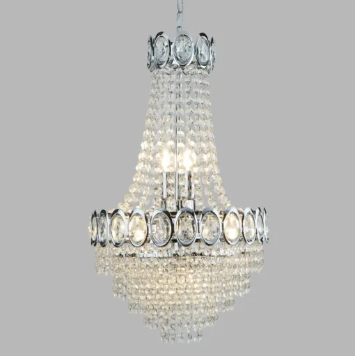 kroonluchter Limoges met glasparel-behanging