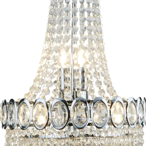 kroonluchter Limoges met glasparel-behanging