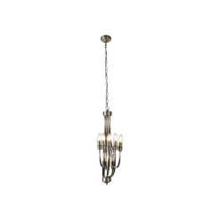 Kroonluchter Lodge, 8-lamps, zilver