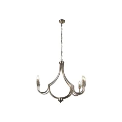 Kroonluchter Lodge, 8-lamps, zilver