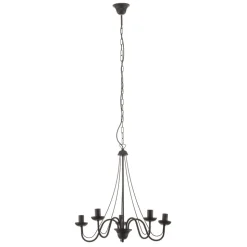 Kroonluchter Malbo 5-lamps in zwart