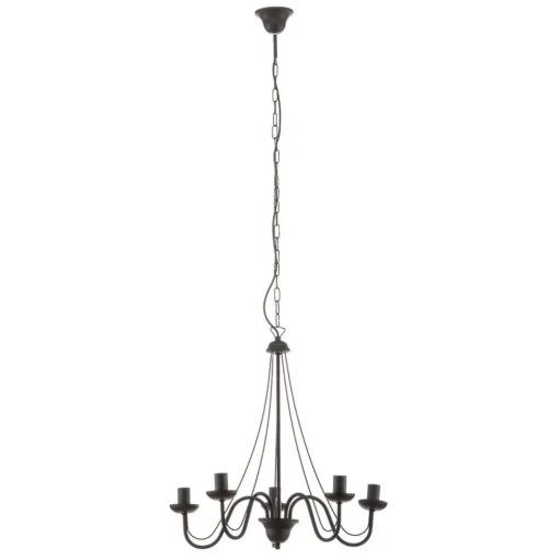Kroonluchter Malbo 5-lamps in zwart