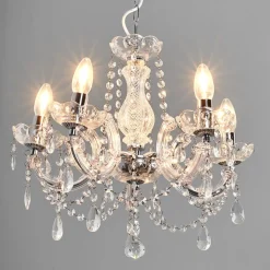 Kroonluchter Marie Therese, chroom, 5-lamps