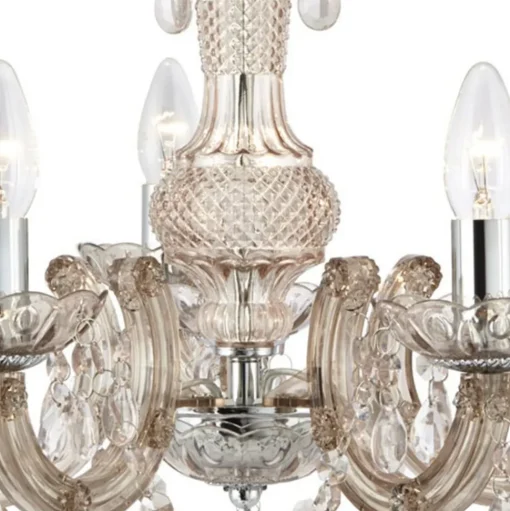 Kroonluchter Marie Therese, bruin, 5-lamps