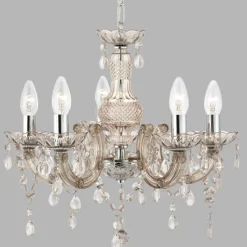 Kroonluchter Marie Therese, bruin, 5-lamps