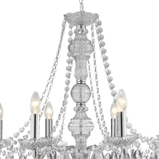 Kroonluchter Marie Therese, chroom, 8-lamps