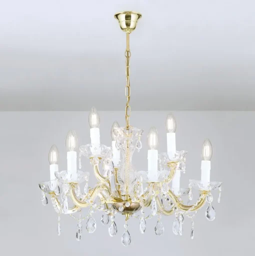 Kroonluchter met ornamenten, 9-lamps