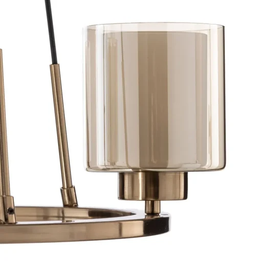 Kroonluchter Ressa, Ø 44 cm, antiek messing, 3-lamps.