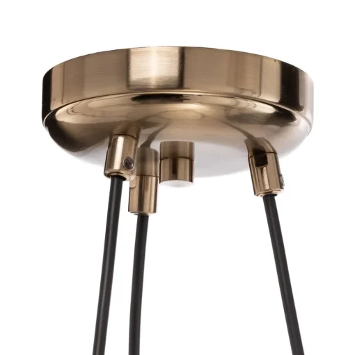 Kroonluchter Ressa, Ø 44 cm, antiek messing, 3-lamps.